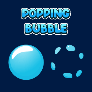 2D animated popping bubble