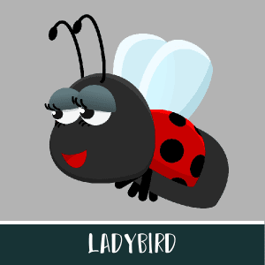 Animated ladybird 2D game asset