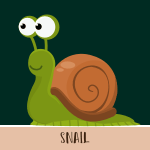 Animated snail 2D game asset