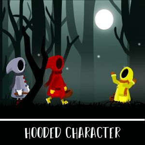 Faceless hooded character