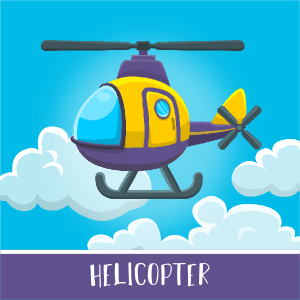 Helicopter 2D game asset