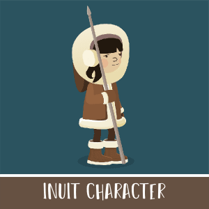 Inuit character game sprite